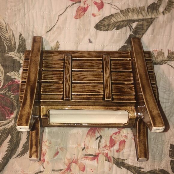 Vintage Ceramic Bench Candle Plant Spice Holder - Picture 4 of 10